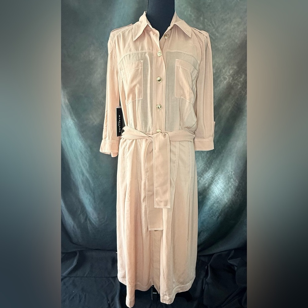 ✨ NWT Marciano by Guess Blush Shirt Dress - Size M✨ - Picture 7 of 16